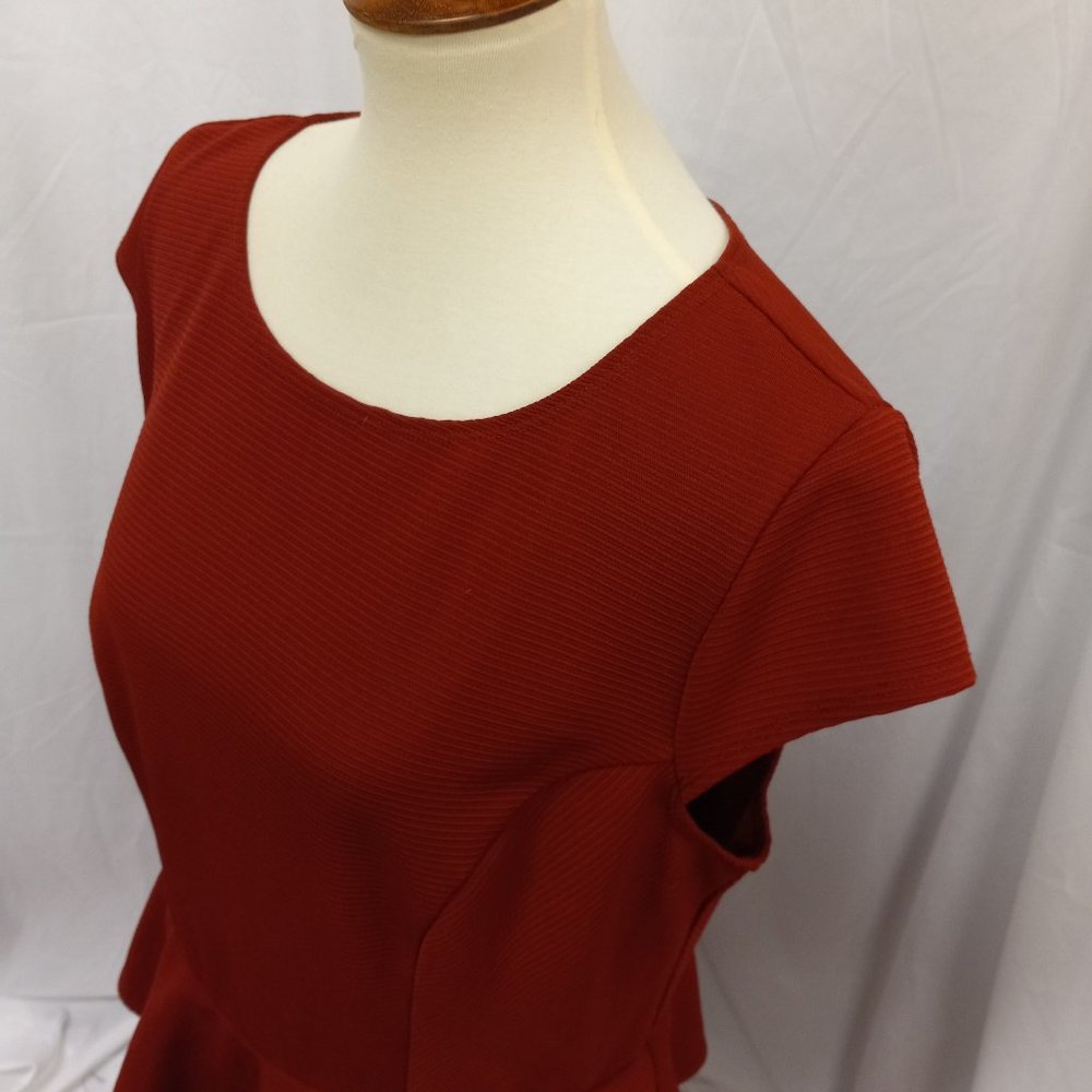 XXL Mossimo Rust Colored Peplum Dress